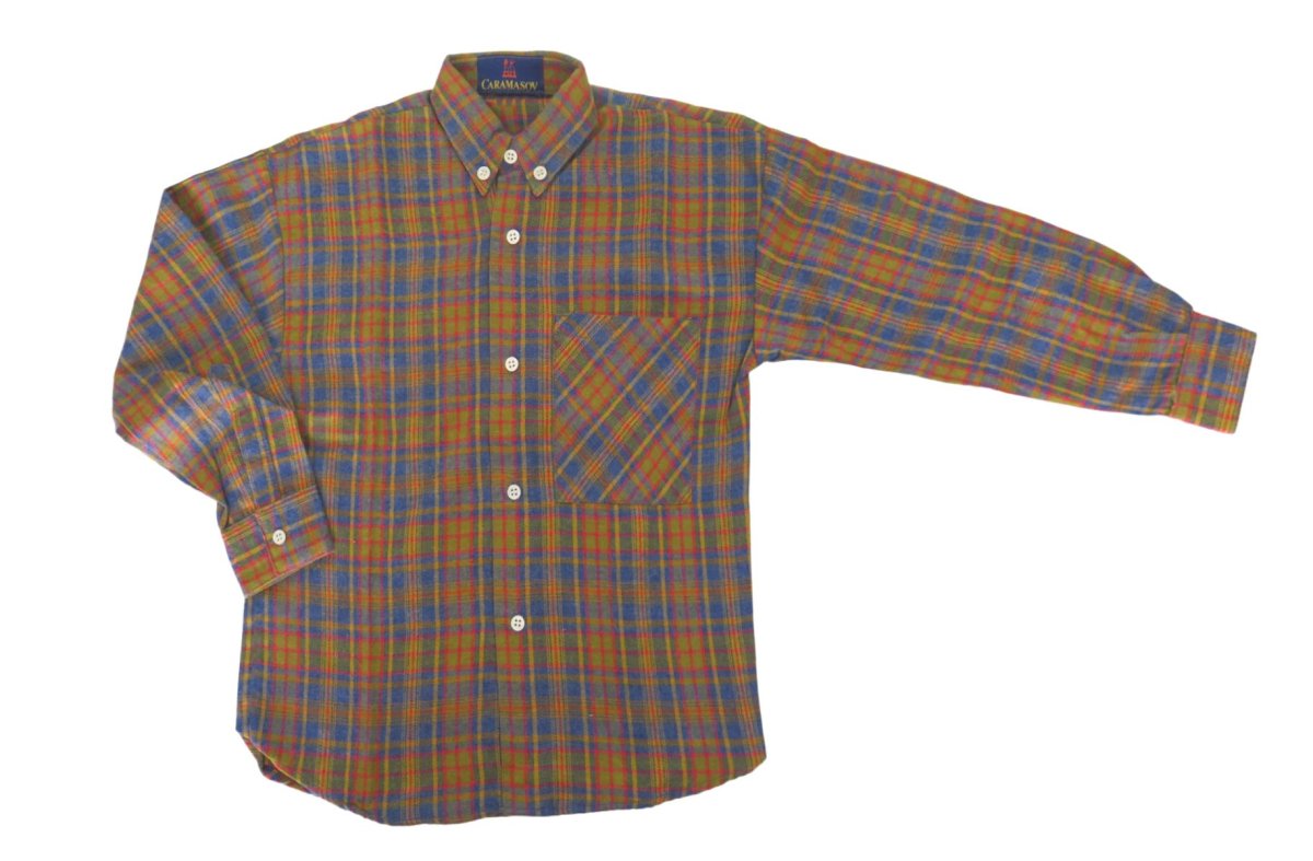 Camisa Manga Corta Estampado Cuadros