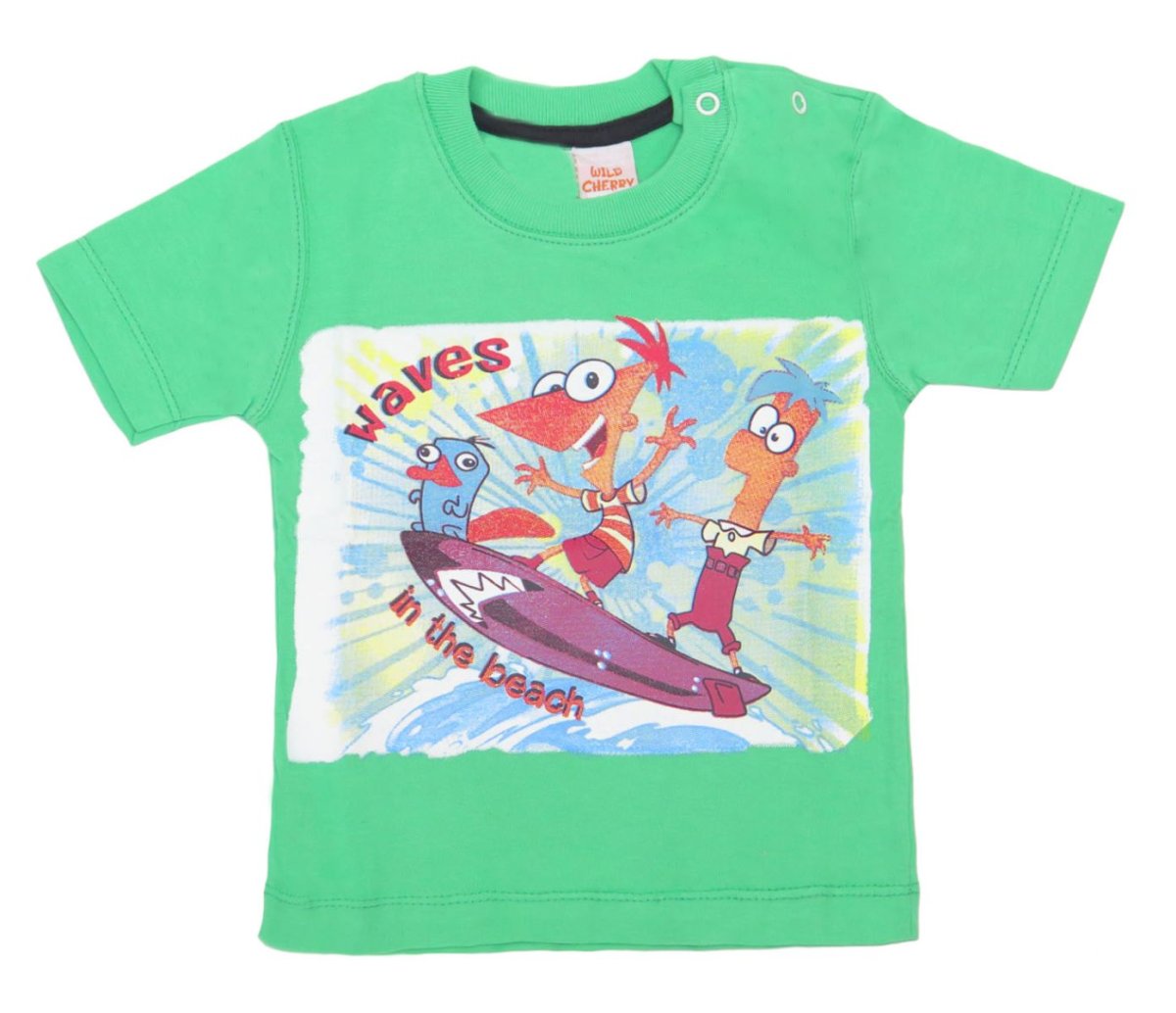 Remera Manga Corta Estampado Phineas y Ferb