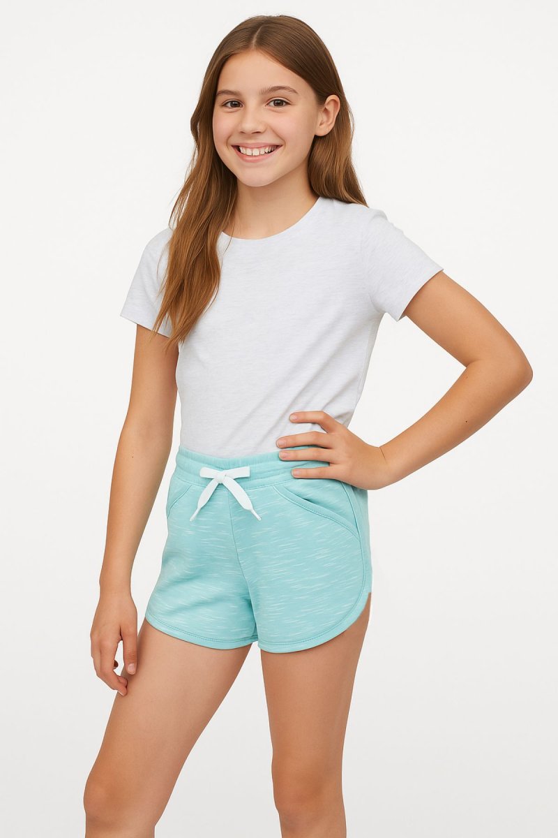 Short Algodon Rustico Jaspeado Con Cintura