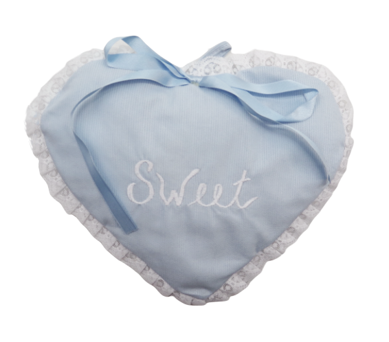 Sweet corazon de bienvenida con encaje