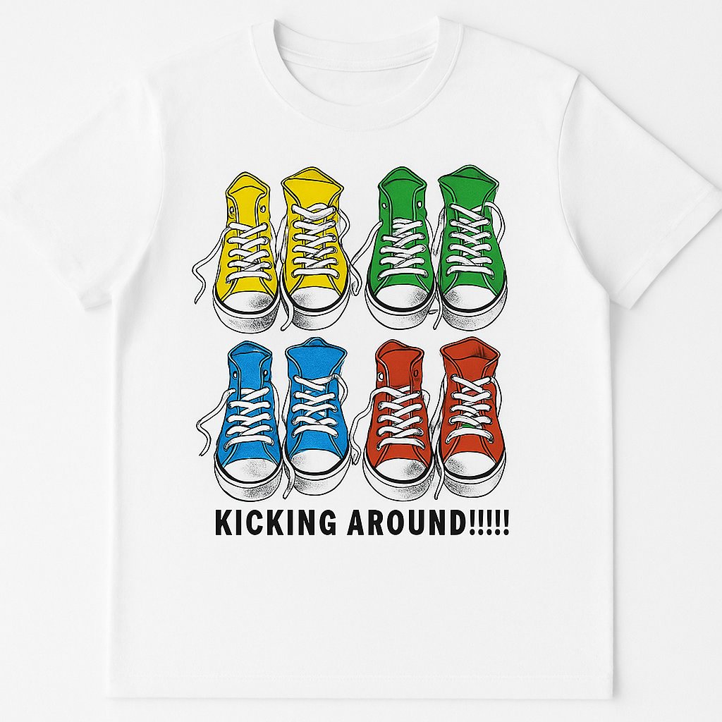 Remera Manga Corta Estampad Zapatillas