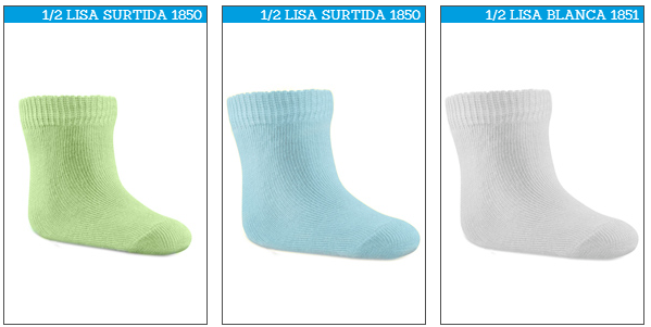 Media lisa de bebe con talon