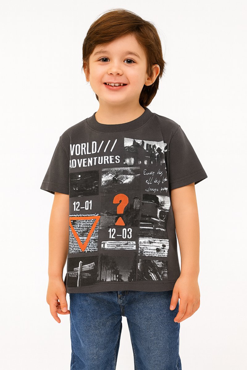 Remera Manga Corta Estampado Carteles