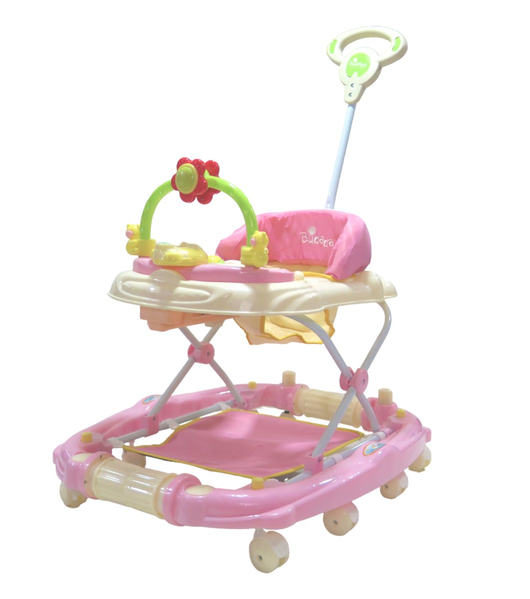 Andador mecedor burbuja, con tablero musical, manija