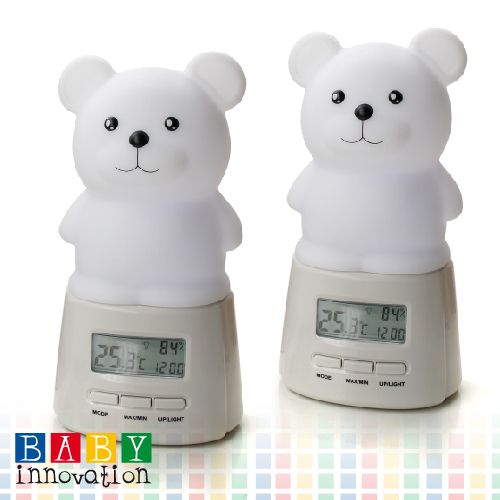 Luz de noche con termómetro e hidrómetro - Cuida Sueños - Oso