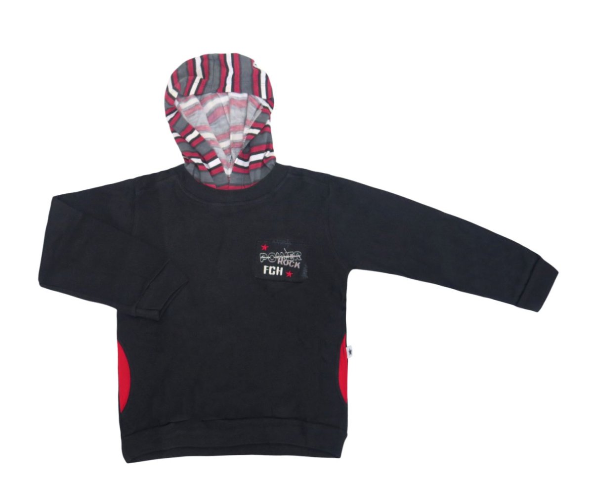 Remera Manga Larga Algodon con Capucha Power Rock