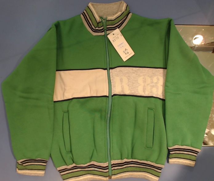 Campera Friza Canguro sin Capucha Tipo Universitario