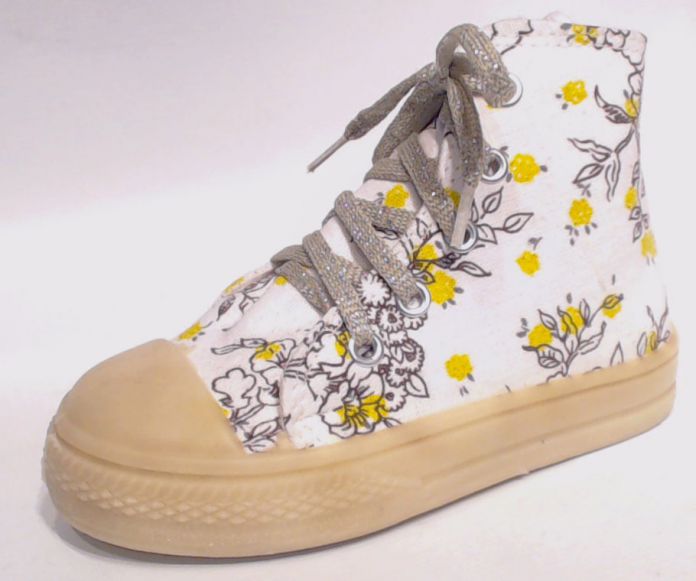 Goosy Kids Turbo Bota Basket Lona Cordon Estampada flores