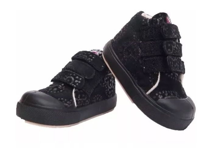 Bota 3 Velcro Basket Gamuza Brillo
