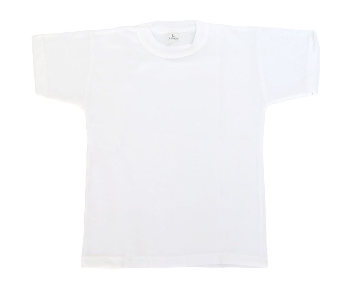 Remera Blanca Pique Manga Corta Lisa Colegial