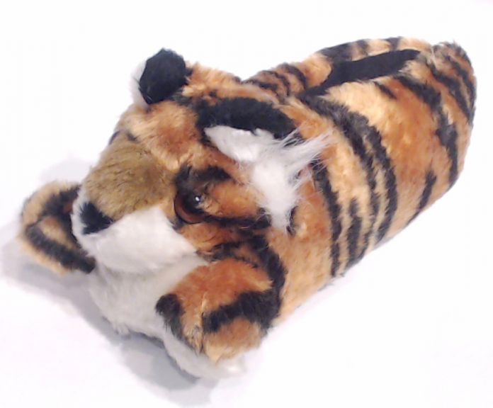 Pantufla Peluda Tigre Con Base Antideslizante