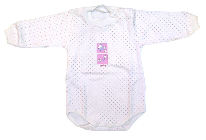 Body Manga Larga Estampado Lunares