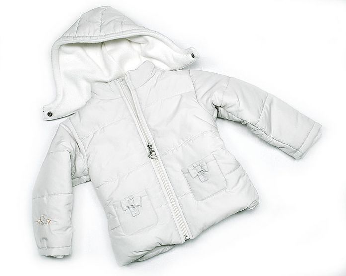 Campera Termica De Nena Con Capucha Forrada En Polar