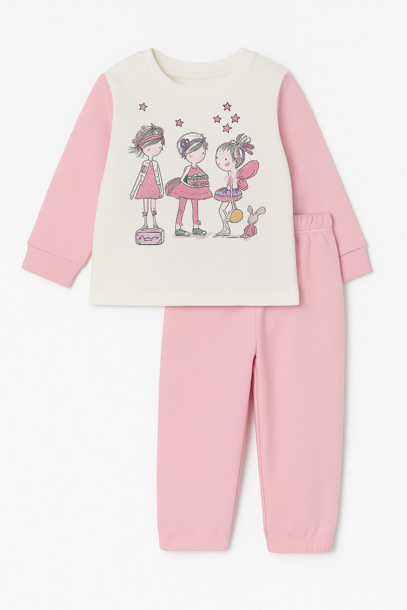 Jogging Conjunto de Buzo y Pantalon estampa de 3 nenas de nena