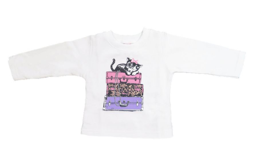 Buzo de friza Estampado Gato Con Valijas