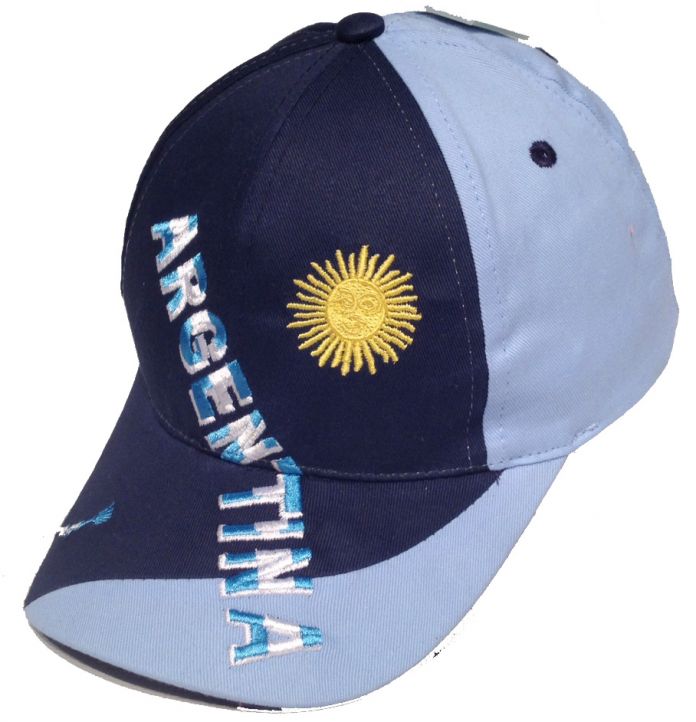Gorro Cap Con Visera Argentina Bordado En Diagonal Regulable
