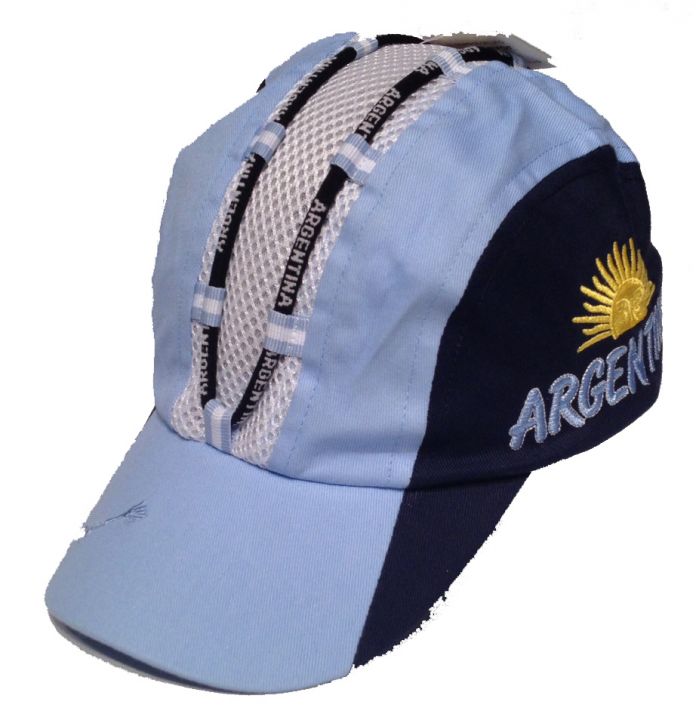 Gorro Cap Con Visera Argentina Con 2 Elasticos De Adelante Hacia Atras Regulable