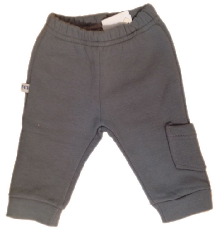 Pantalon de algodon con friza y puño