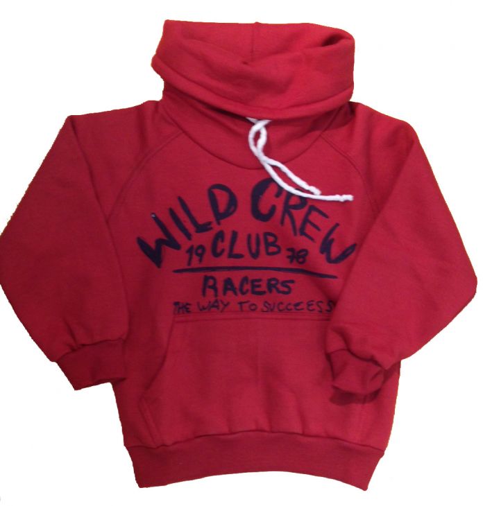 Buzo de friza estampado para varon cuello Volcado