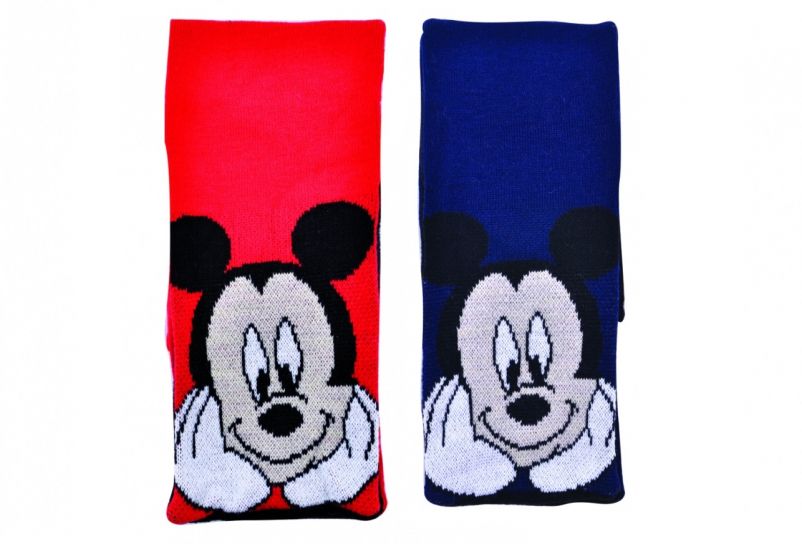 Bufanda Tejida Jacquard Mickey