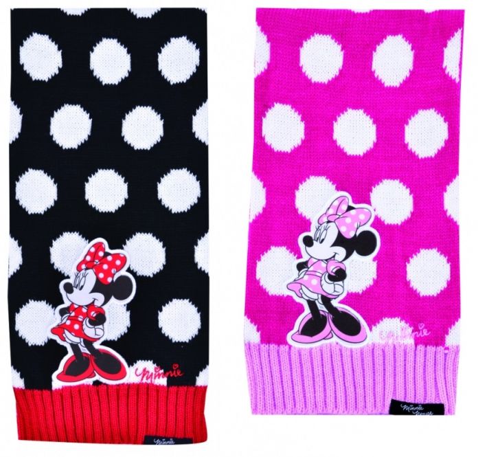 Bufanda Tejida Con Aplique Minie Mouse