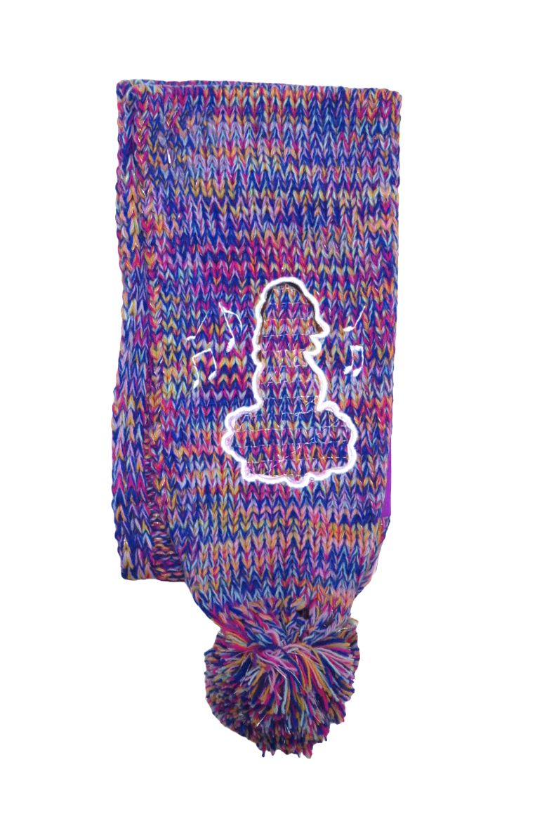 Bufanda Tejida Melange Violeta