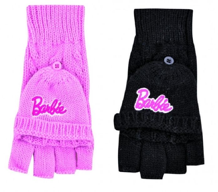 Guantes Tejidos Con Bordado Y Aplique Rosa Barbie