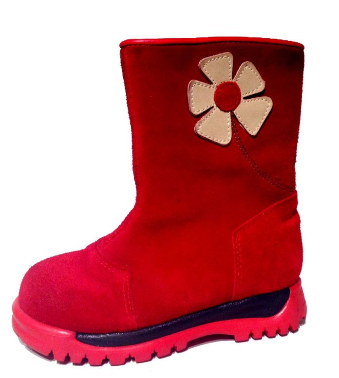 Bota Gamuza Bordada Flor