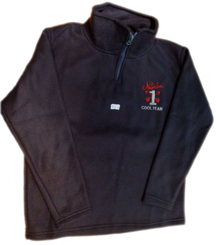 Buzo Polar con Cierre Bordado Flechas Number