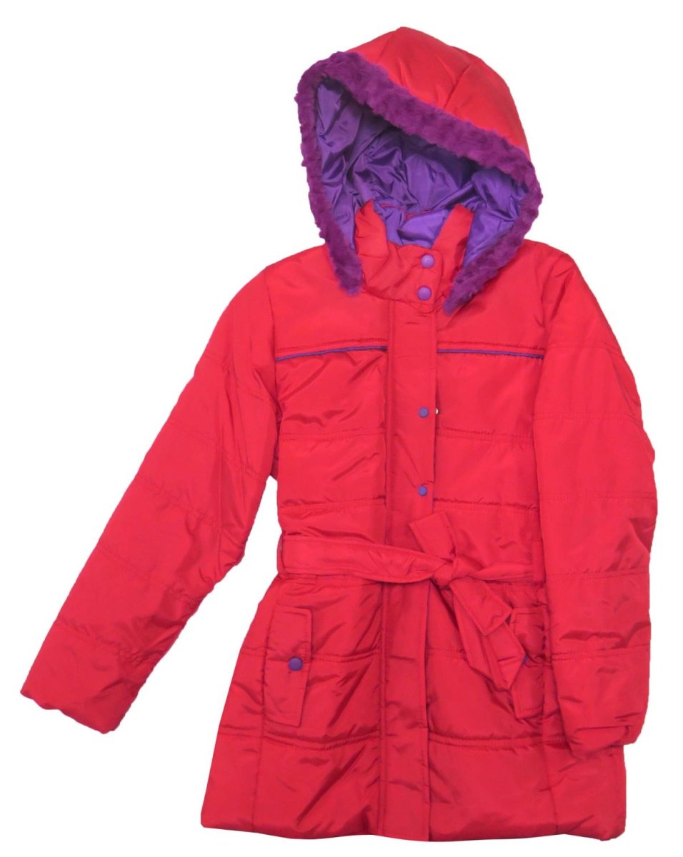 Campera Tapado Termico Con Capucha Con Borde de Piel y Forrado en Polar