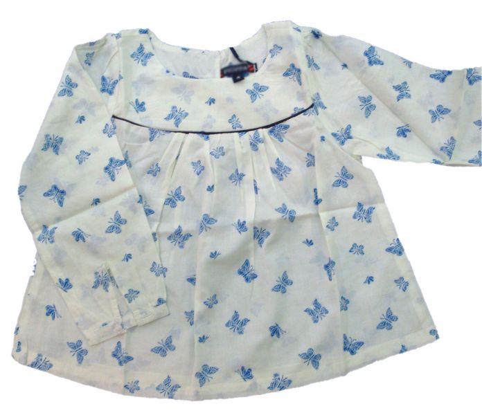 Camisola Estampada Nena Mariposas Azules