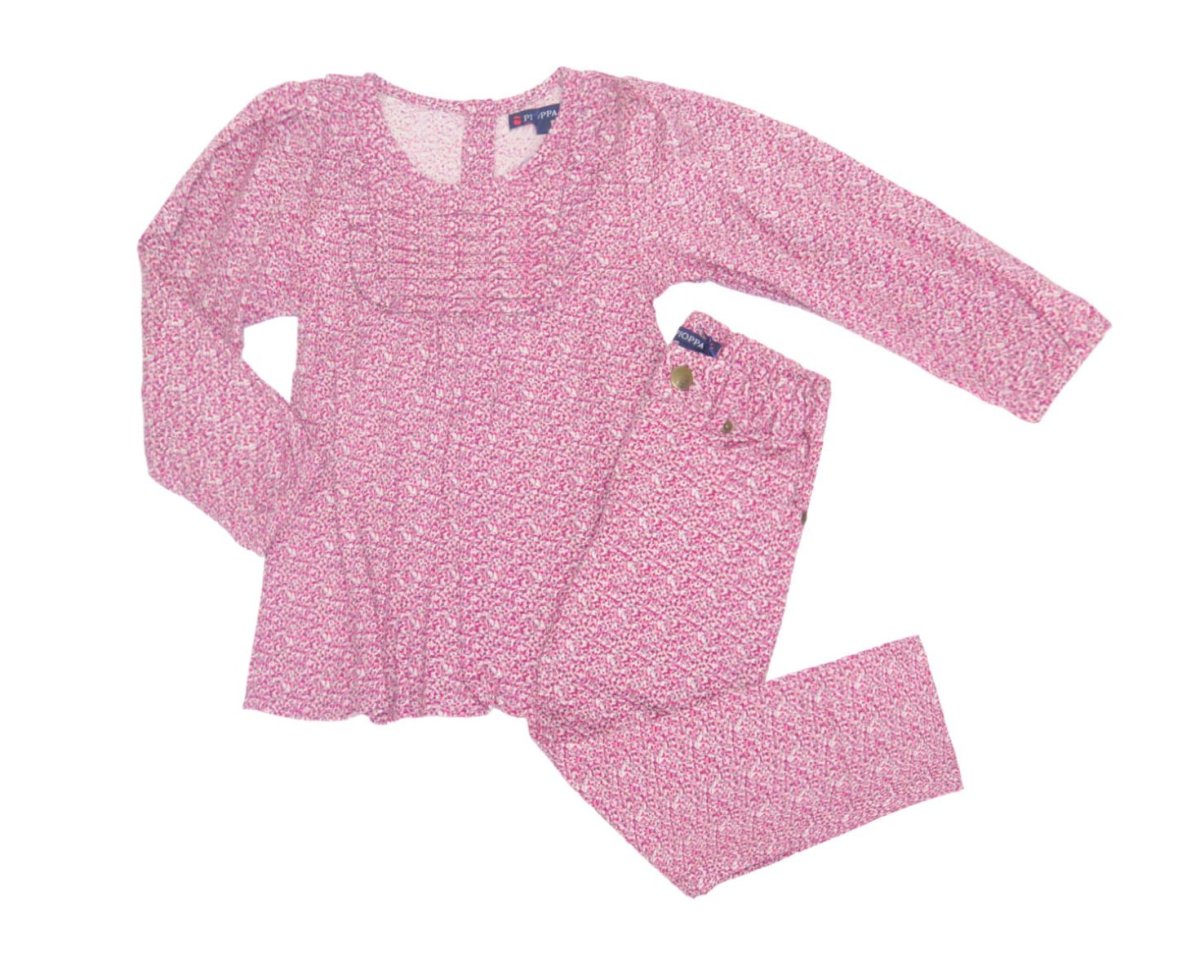 Conjunto Camisa y pantalon de Viyela Floreada