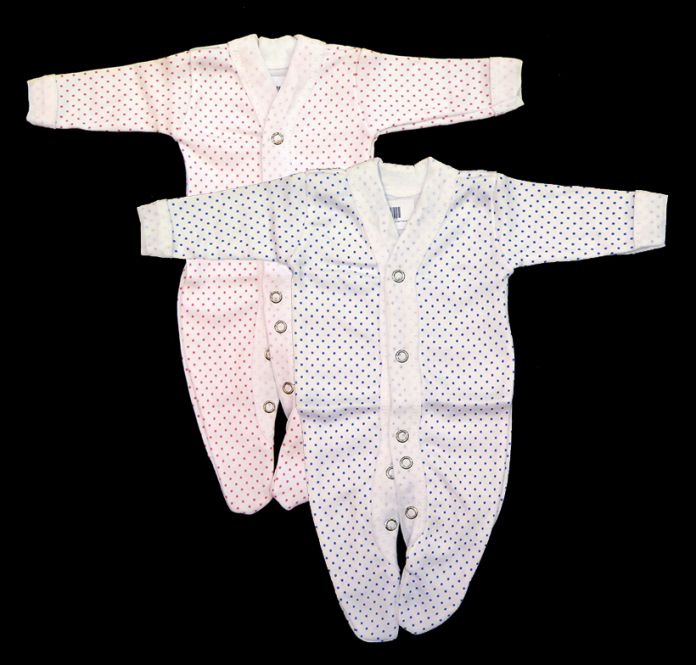 Enterito Manga Larga Con Pie Estampado Lunares Prematuro