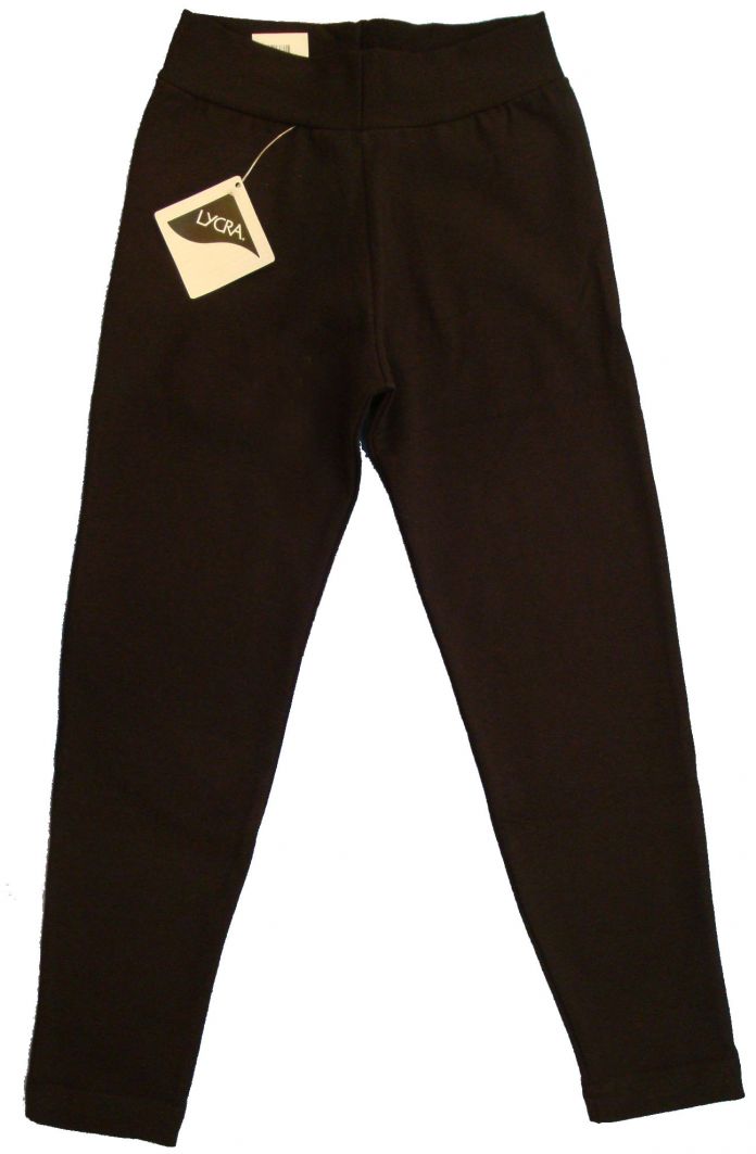 calza algodon y lycra lisa negra