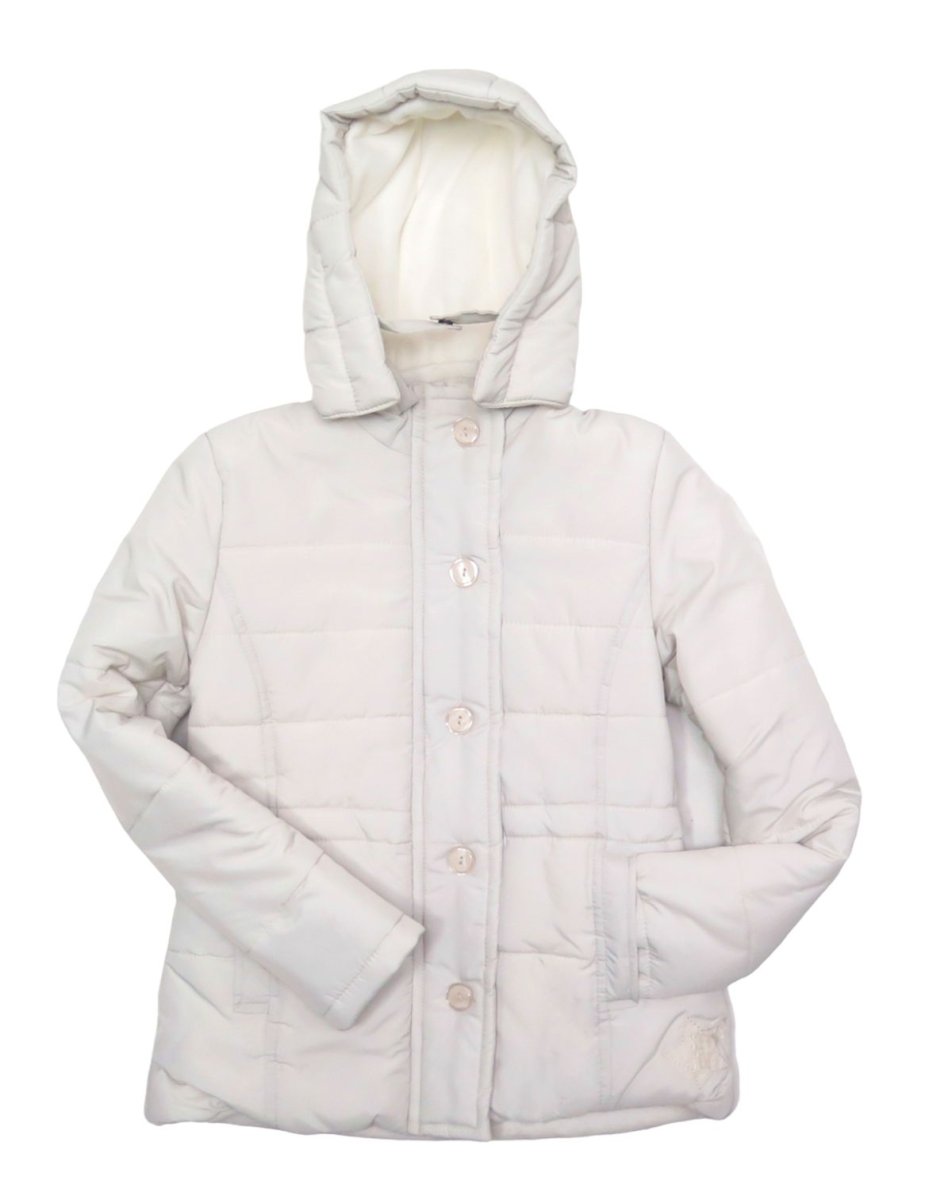 Campera de Microfibra Forrada en Polar con Capucha Desmontable