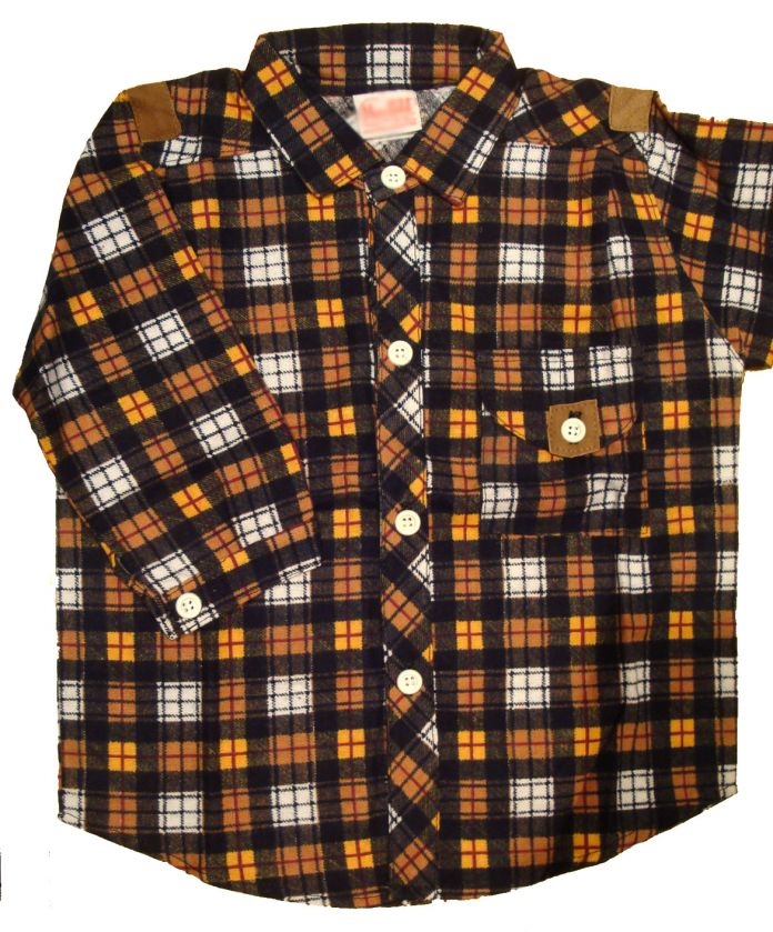 Camisa Escocesa Manga Larga Frisada