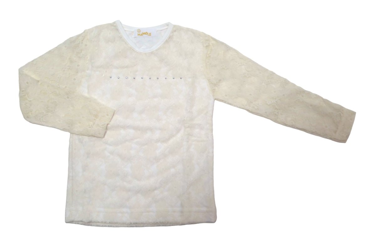 Remera manga larga nena de encaje