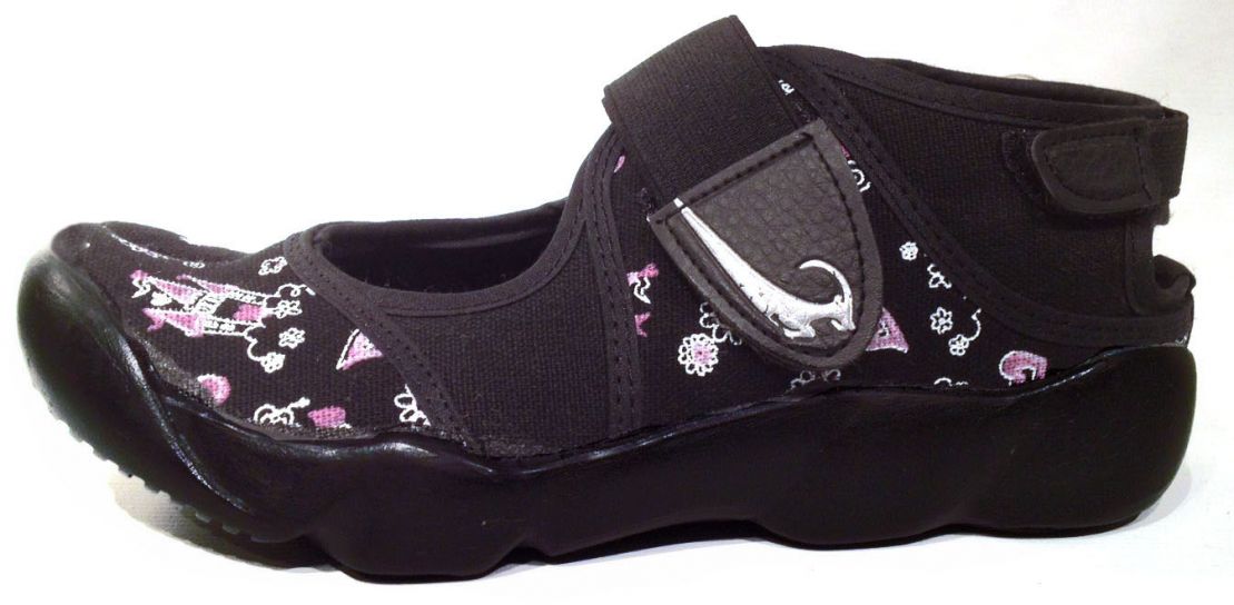 Zapatilla Dedo partido con Velcro Elastico Estampado Nena