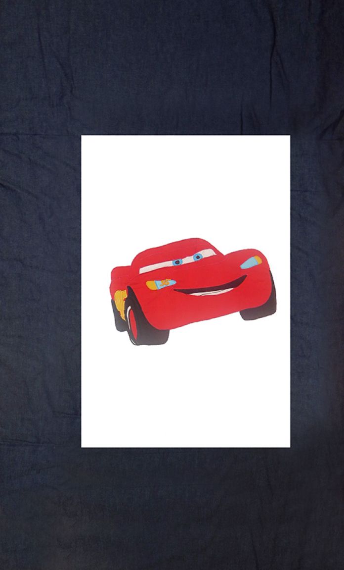 Acolchado Cars de Gabardina Bordado 1 Plaza y media