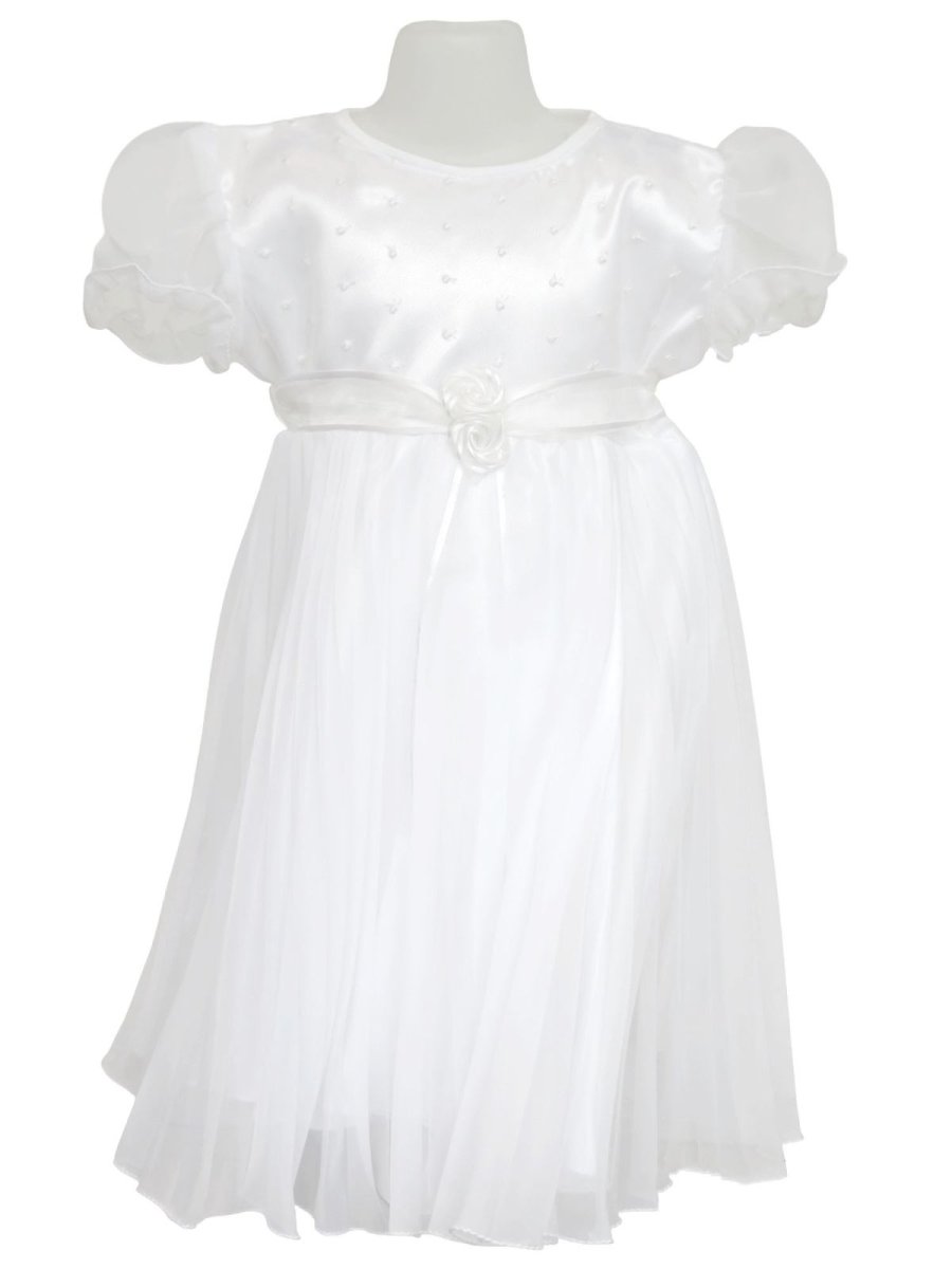 Vestido manga corta plizado