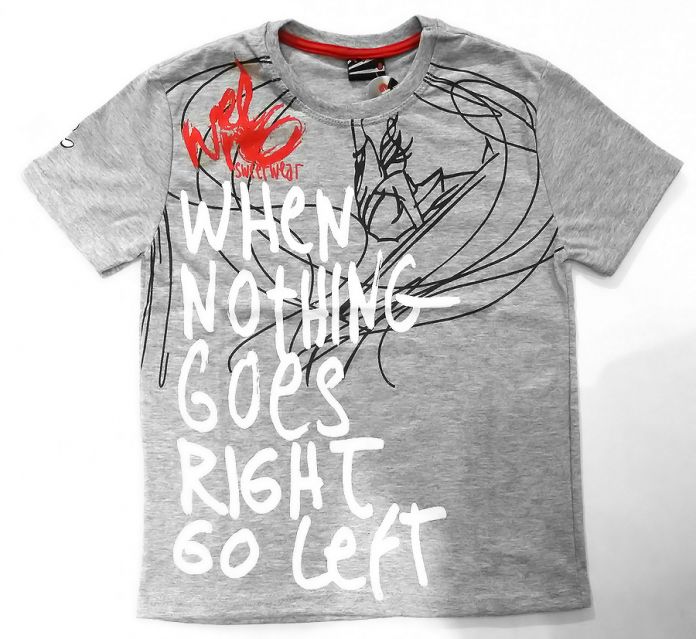 Remera Manga Corta Estampado When Nothing Goes Right Go Left