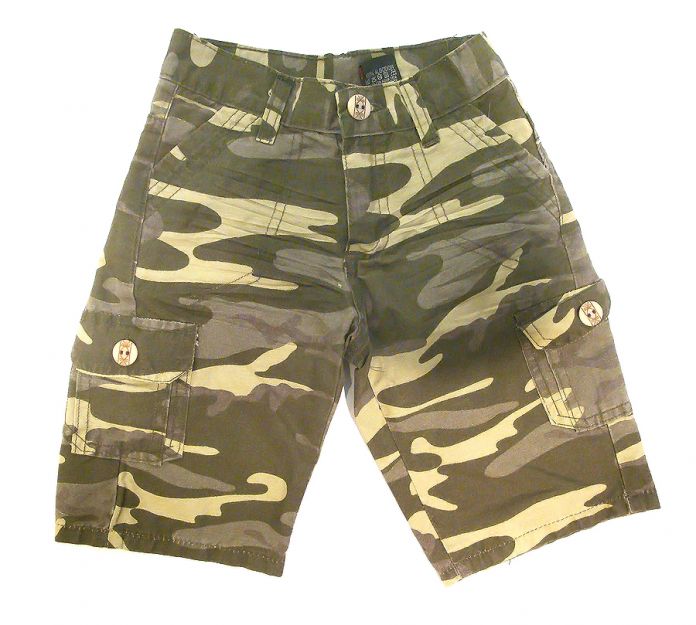 Bermuda Algodon Con Bolsillo Camuflada