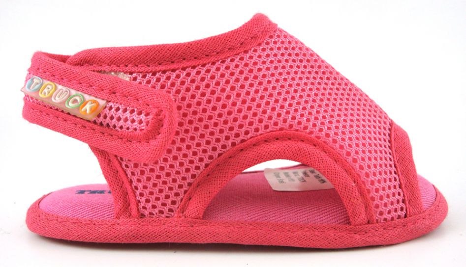 Sandalia Punta Abierta Velcro en Talon tela Corduta