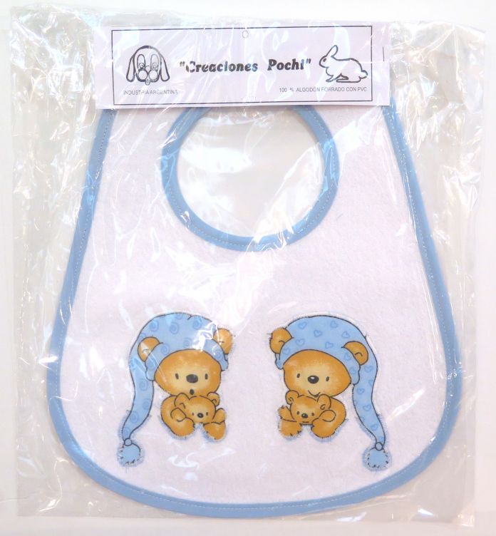 Babero Toalla Bordado Con Velcro