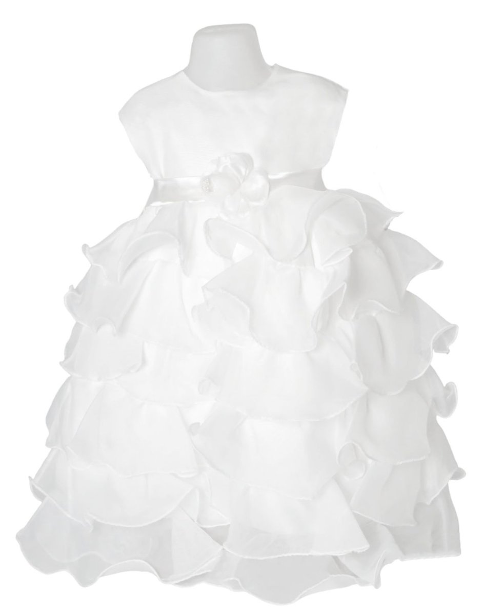 Vestido con volados de bautismo