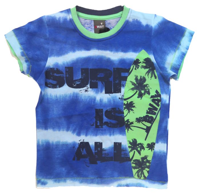Remera manga corta de varon estampada Surf