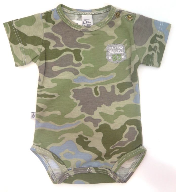 Body Manga Corta Camuflado