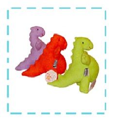 Sonajero De Toalla Peluche Suave Dinosaurio