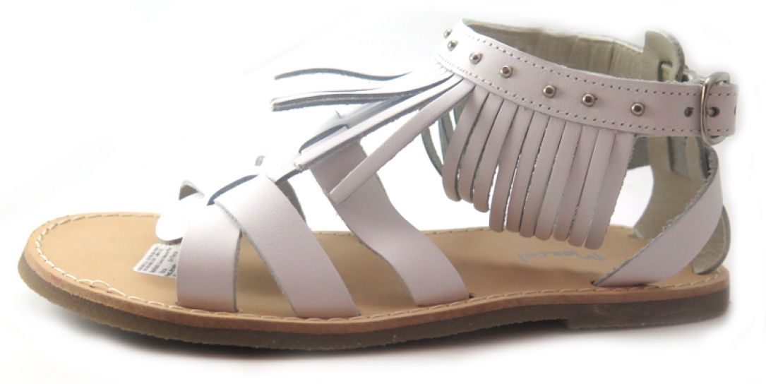 Sandalias Romanas Flecos y Tachas Hebilla
