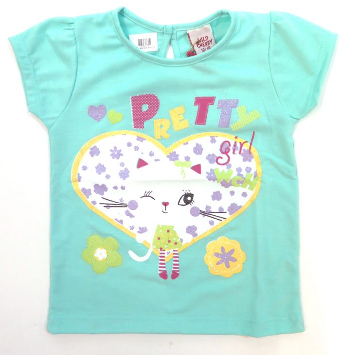 Remera Manga Corta Estampada Pretty Brillo